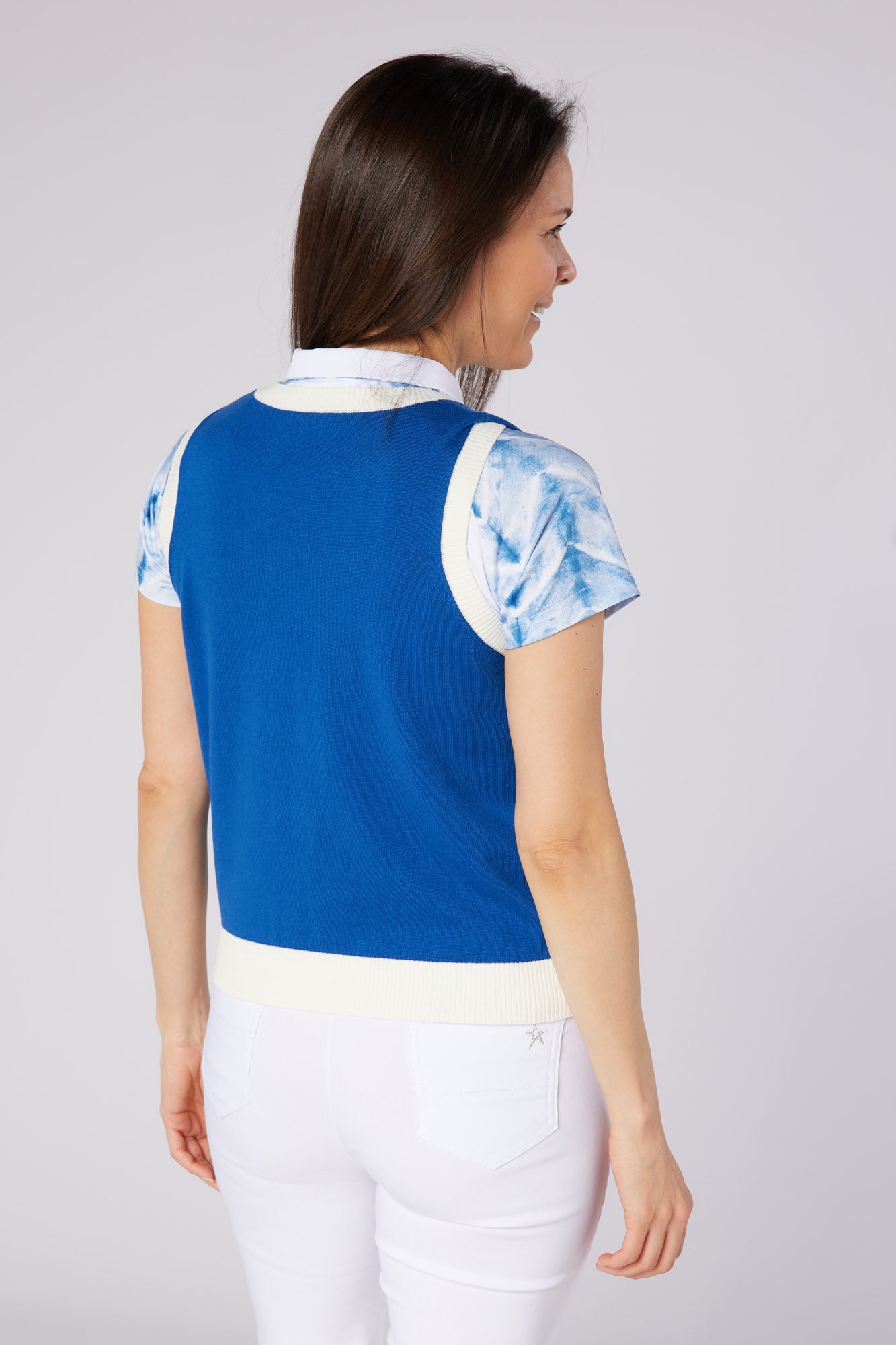 Point Cotton Slipover True Blue & White