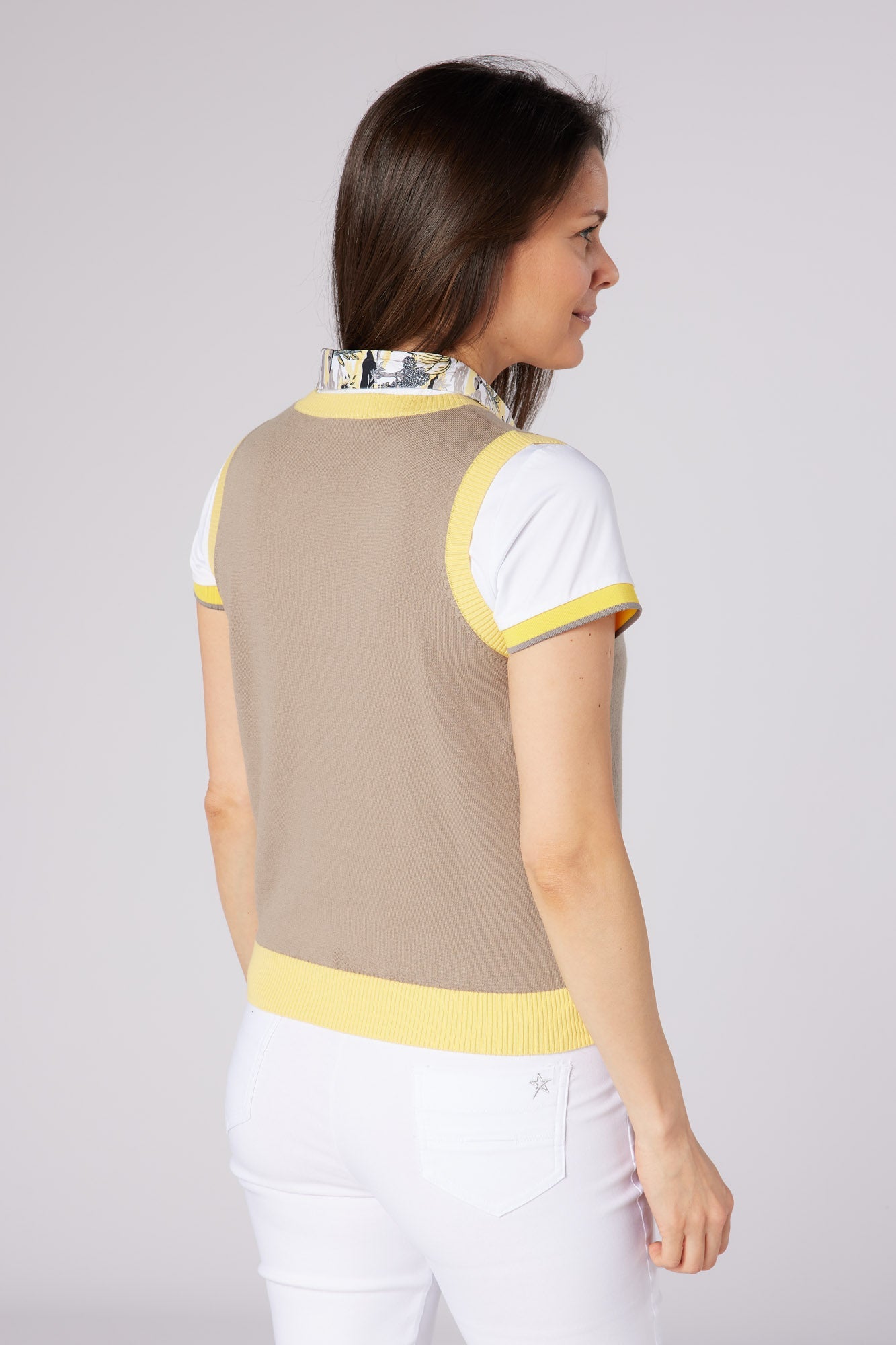 Point Cotton Slipover Elephant & Lemon