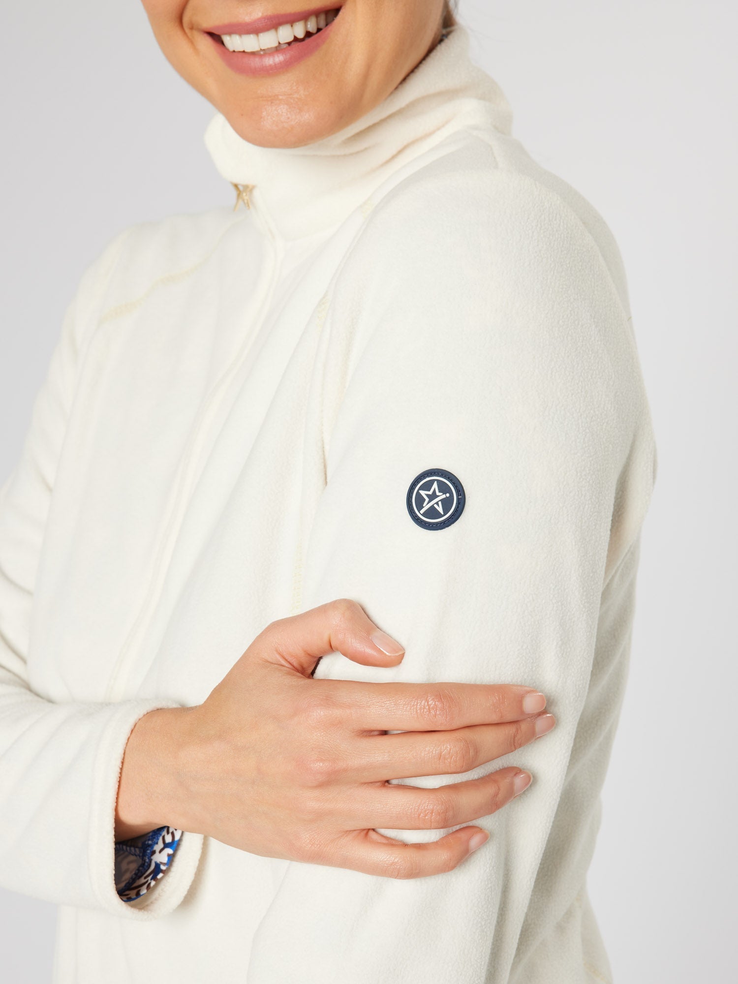Frankie Lightweight 1/4 Zip Fleece Winter White