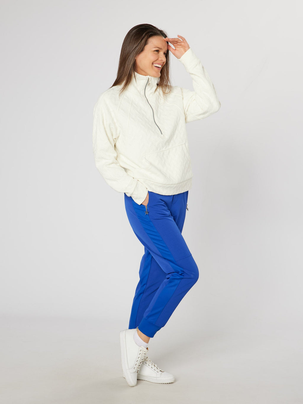 Hazel Padded 1/4 Zip Winter White