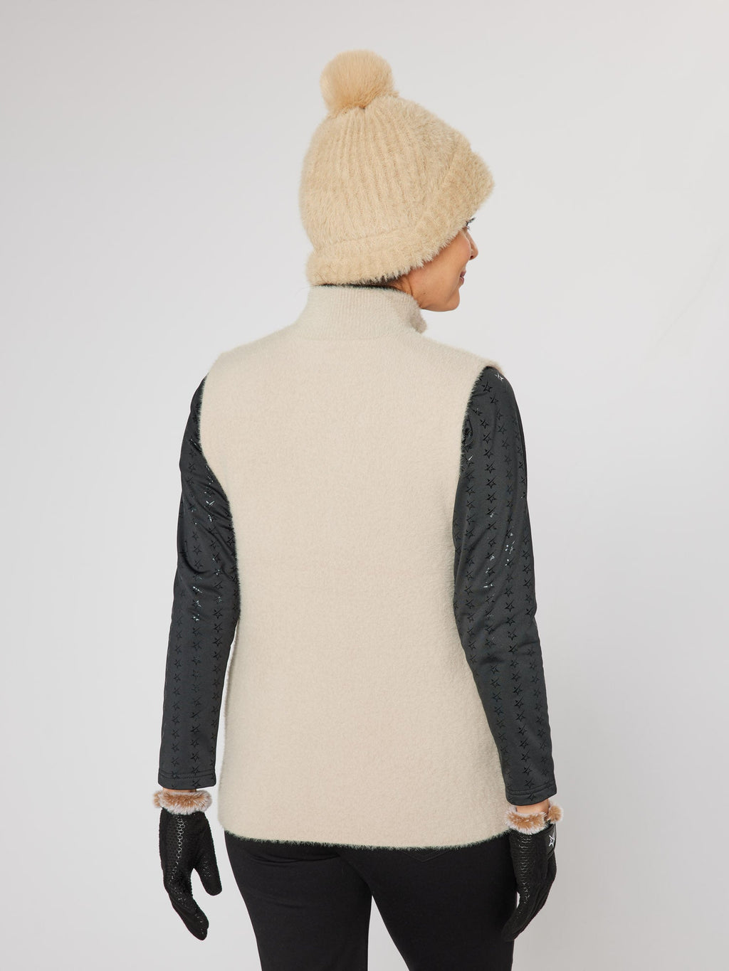 Leo Active Knit Vest Gilded Beige