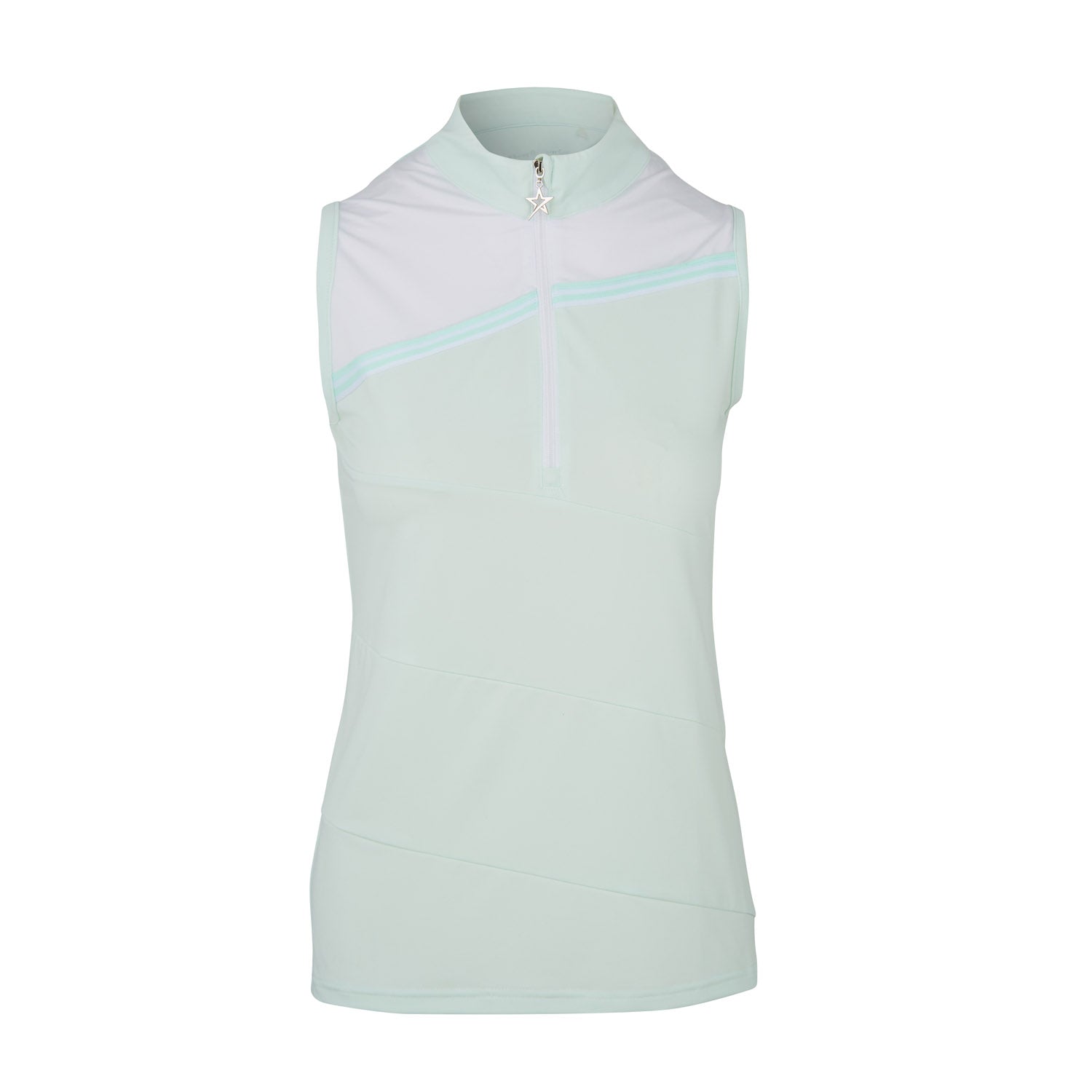 Therese Block Sleeveless Polo Neon Mint
